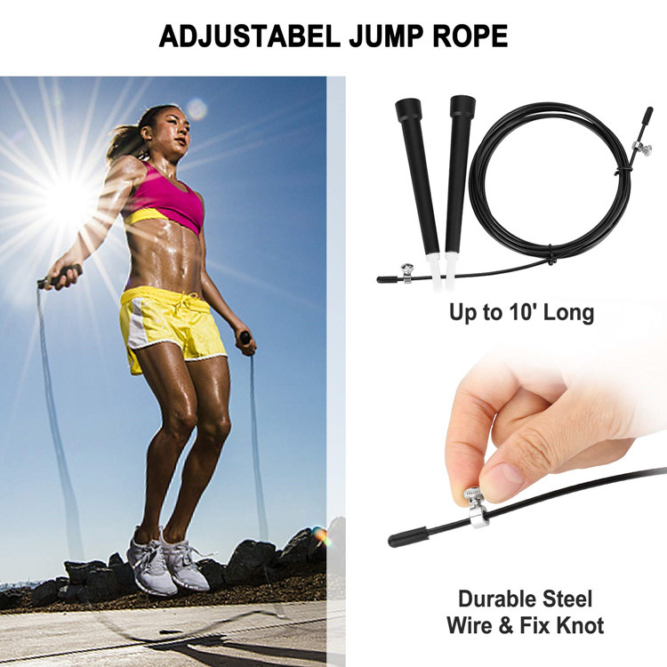 AB Wheel Roller Kit , Core Slider Jump Rope For Home Exercise