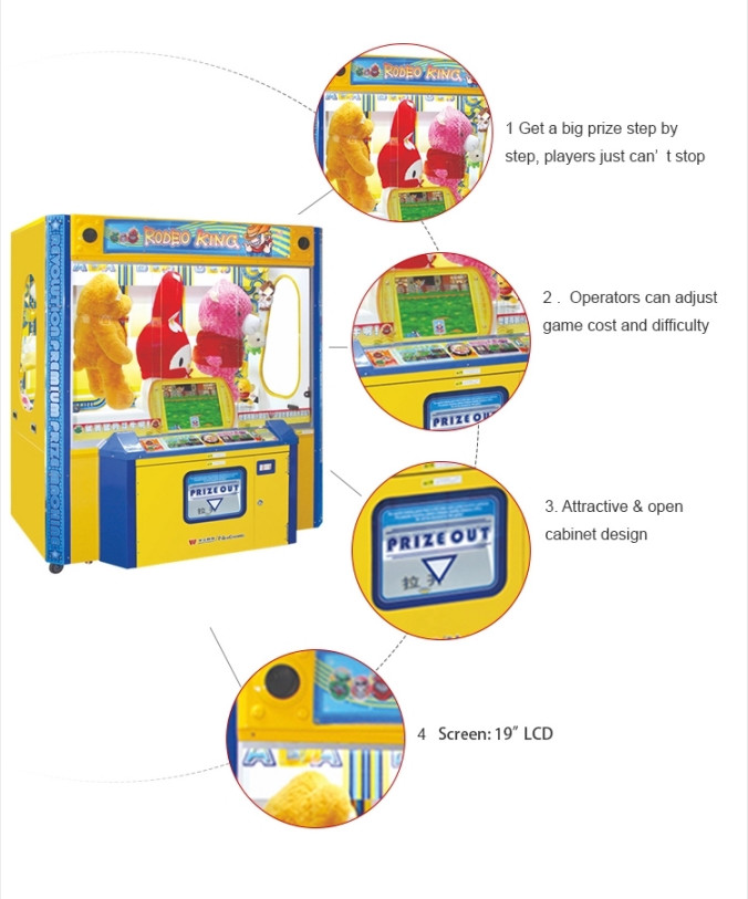 Coin Operated Doll Claw Crane Vending Machine For Mall