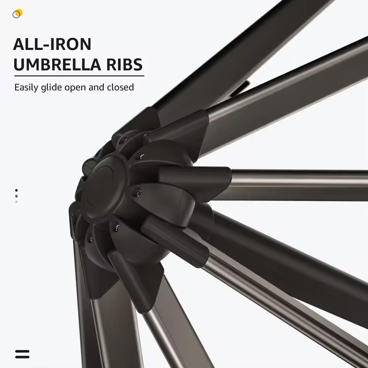 Terrace Garden Big Sun Umbrellas Round and San-2 Design for Outdoor Protection