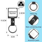 Custom Logo Aluminum Sublimation Keychain Blanks With Printable Metal Insert