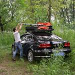 220G Polyester Canvas Car Roof Tent Lightweight Aluminum Alloy Pu Coating