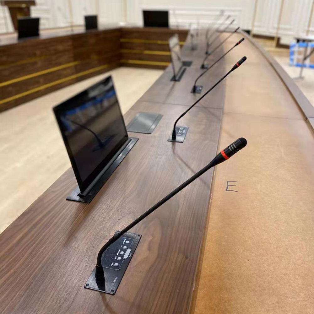 ODM Table Mount Hidden Computer LCD Monitor Lift For Network Conference