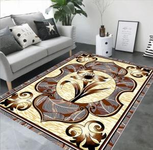 Quality European Style 3D Printed Flower Pattern Carpets For Living Room , Sofa And Bedroom wholesale