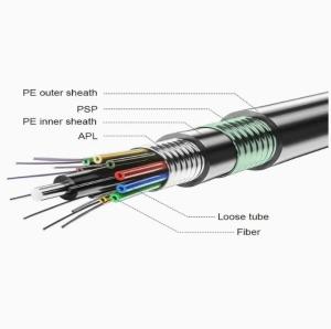 Quality High Crush Resistance Direct Bury Fiber Cable Installation Aluminum Alloy Armored Cable GYTA53 wholesale