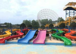 Quality Children Mix Color Fiberglass Waterslides Commercial Water Park Equipment wholesale