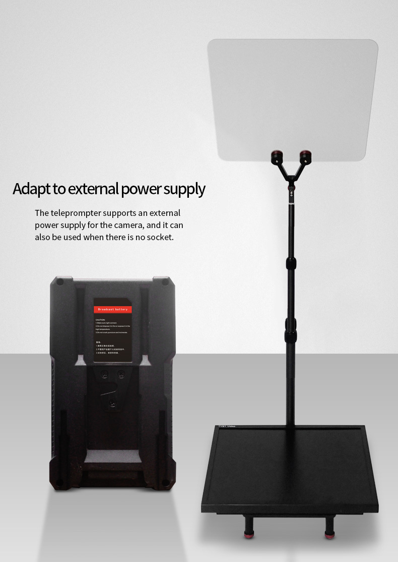 Control Way Mouse 22 inch Prompter for Portable Teleprompter in TV Video Conferences