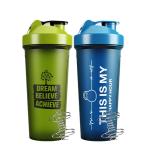 Hot Sale Custom Logo Dishwasher Safe Fitness Plastic Protein Shaker Bottles