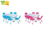 Classroom Kindergarten School Furniture Circular Arc Design Round Edge
