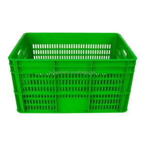 Quality Customized Logo Harvest Food Storage Basket Plastic Stackable Mesh Crate for Turnover wholesale