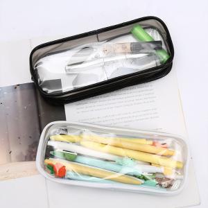 Quality Boys or Girls 19*7*4.5cm Clear Exam Pencil Case with Zipper and 2022 at Office School wholesale