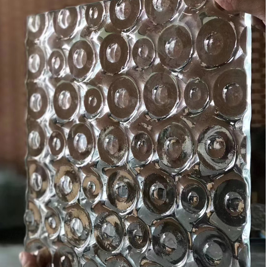 Decorative Tempered Art Glass Partition Screen 6mm to 19mm Thick Hot Melting