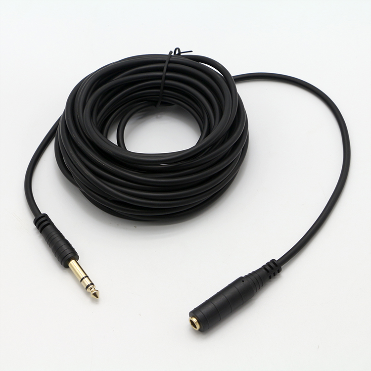 3M Gold Plated 6.35mm Jack 1/4 inch TRS Male To 1/4 inch TS Jack Female Audio Jack Stereo Cable