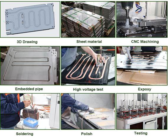High Power Water Cooled Plate , Laser Cooling Aluminum Cold Plate
