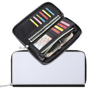 Quality Custom Sublimation Women'S Continental Zippered Wallet With Card Slots For DIY Photos printing wholesale