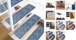 8" X 30" Grey Non Slip Stair Mats Self Adhesive Indoor