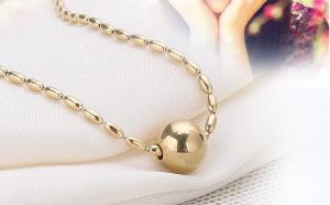 Quality Steel Ball Pendant Necklace Fashion Jewellery Stainless Steel Jewelry Gold Plating Necklace wholesale
