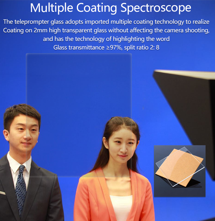 24 Inch Live Broadcast Studio Prompter with Built-in Computer and Bestview Video Support
