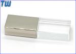 Crystal USB Flash Drive 3D Laser Logo inside LED Light Up Brand