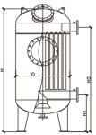 Candle Diatomite Pool Filter Tank Renewable 15 - 50㎡ Filter Area Silver Color