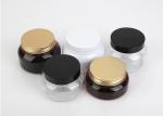 150ml 200ml 250ml PET Jar Amber Jar with Black Lid White Black Plastic Container