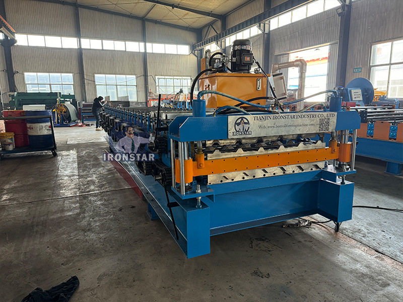 6 rib and 6 rib trapezoidal sheet double layer roll forming machine in America Double layer roll forming machine | double deck machine | 2 layer roll