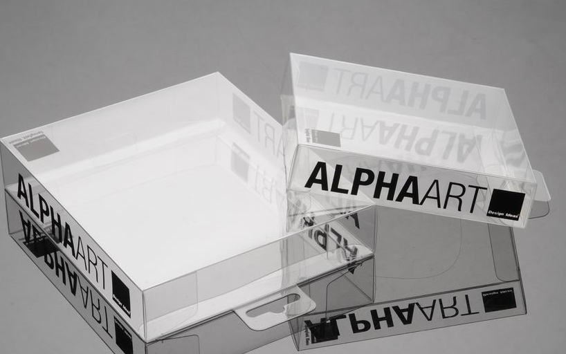 Blister packing with printed card, for hardware trays