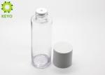 Clear Round PETG Material Empty Conditioner Bottle 110ml With White Screw Cap