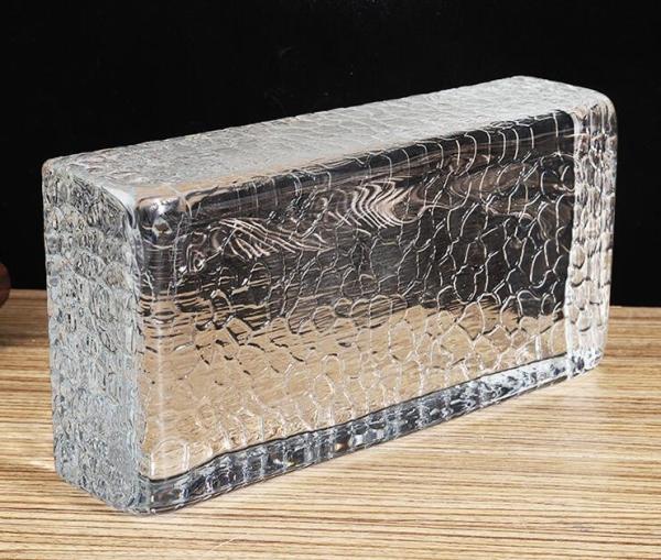 4 Inch 2 Inch Crystal Glass Block Kitchen Fused Hot Fused Clear Gentle Wavy