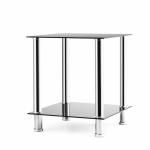 Living Furniture 45cm 54cm Contemporary Glass Side Tables