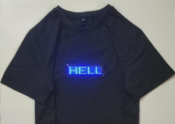 high light flashing Hip Hop street led t-shirt wearable mini led message display