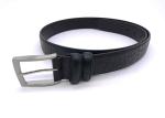 Mens Dress Casual 33mm Croco PU Leather Belt Black Color