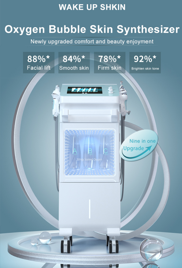 Deep Clean 9 In 1 Hydrafacial Machine 90Kpa Hydro Microdermabrasion Machine Multifunctional