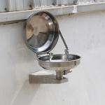 Wall-mounted type stainless steel cover eye washer, eye wash station, auto open