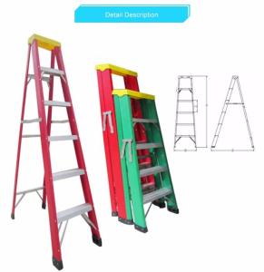 Quality Safety Insulated Fiberglass Adjustable Ladder / Fiberglass Telescopic Ladder wholesale