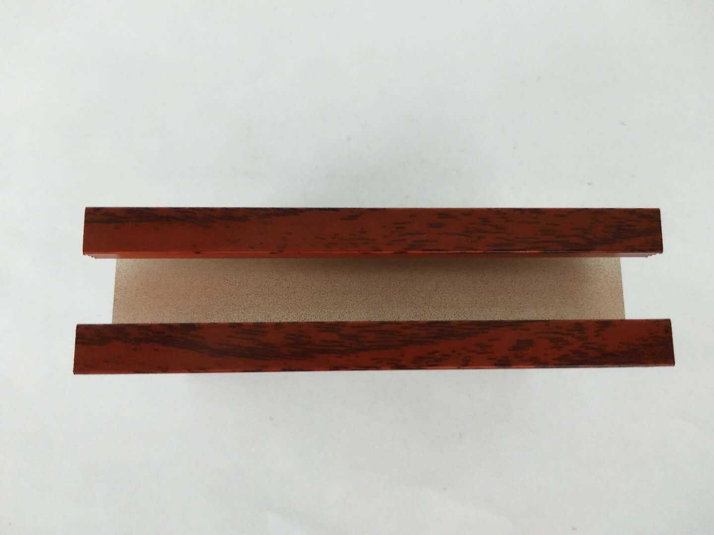 Wood Grain Imitating Finish Aluminum Window Frame Profile Fire - Resistant