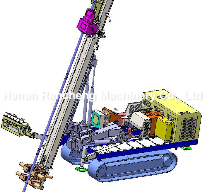 40m - 80m Depth Hydraulic Engineering Drilling Rig 132KW Jet Grouting Drilling Rig
