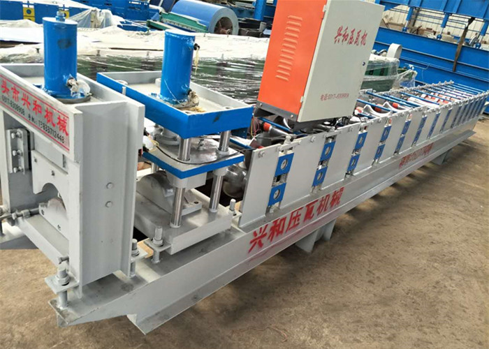 Galvanized Roof Ridge Cap Roll Forming Machine With Hydraulic Pressing Machine