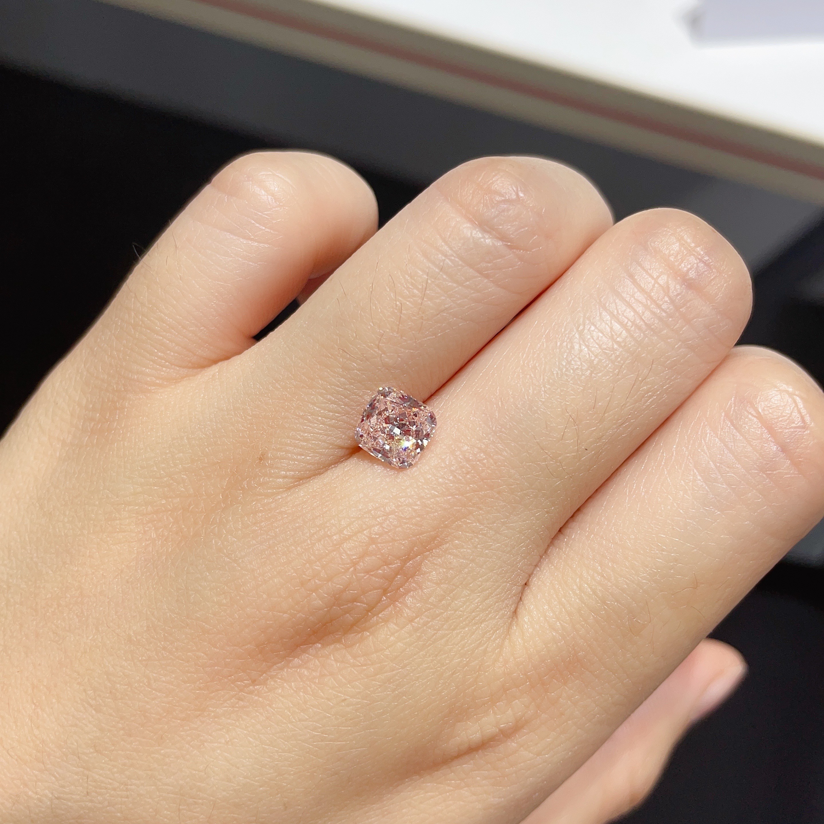 CVD Pink Pear Shaped Diamond 1.82ct Without IGI With Multi Size