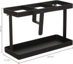 Convenient Countertop Organizer for Hair Styling Tools Black Metal Wall Mounted