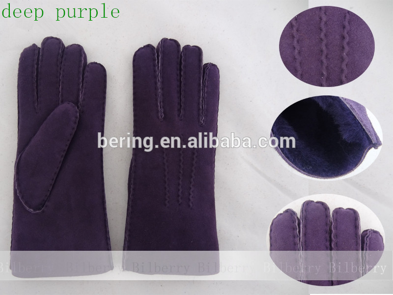 New Spanish Merino Leather Five Fingers Lady Glove women gloves