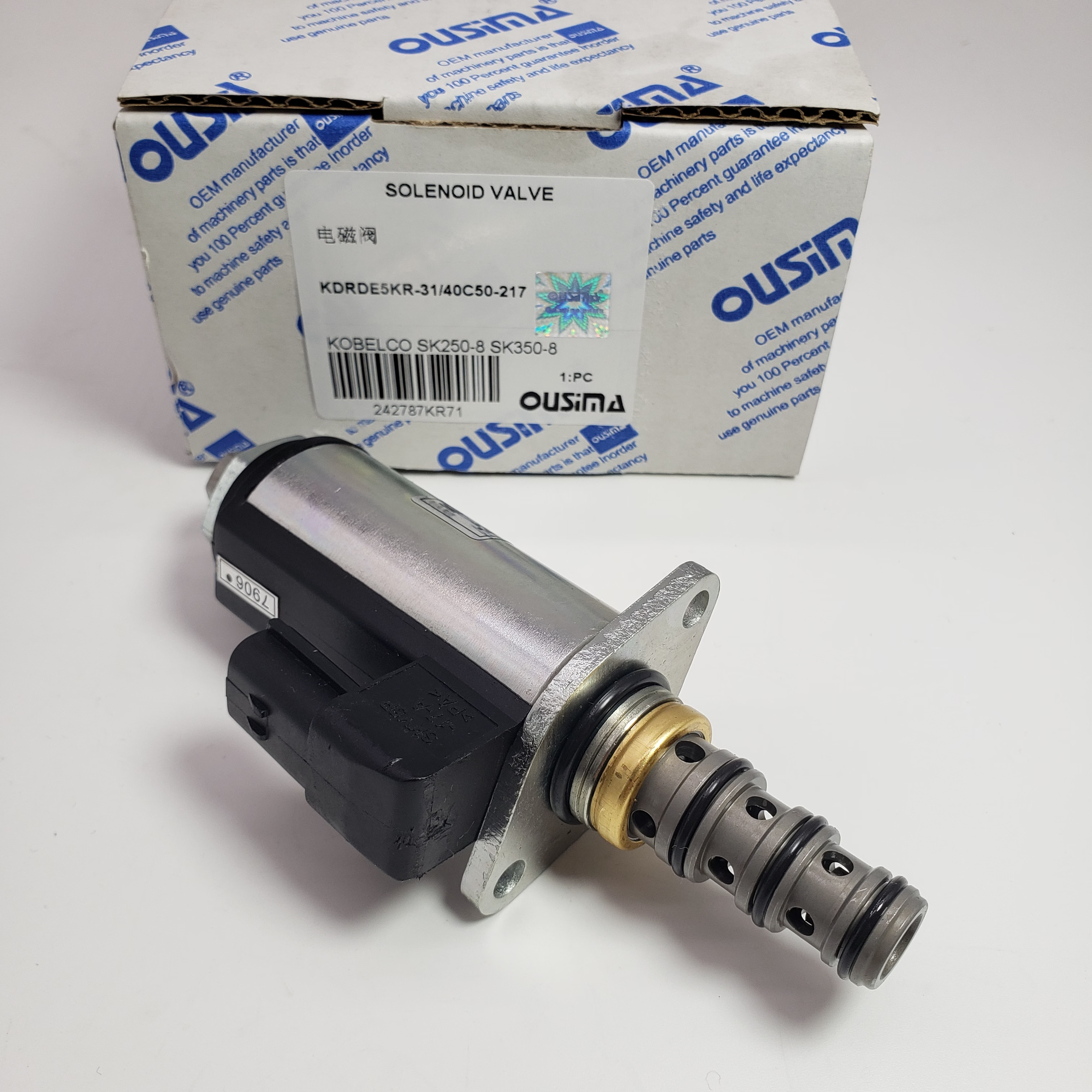 Hydraulic Pump Solenoid Valve KDRDE5KR-31/40C50-217 For Kobelco SK250-8 SK350-8