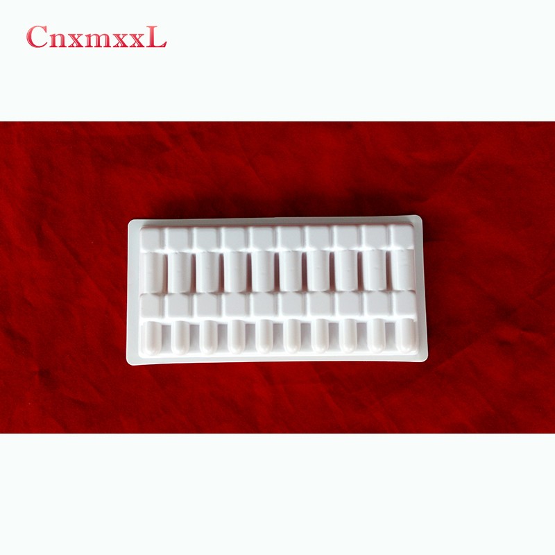 Vacuum Formed 0.2mm Thick Vial Blister Packaging Rectangular Clear Blister Tray