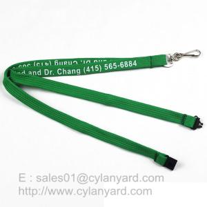 Quality Inexpensive Tube lanyard with Swivel J hook, printed polyester tube lanyards wholesale