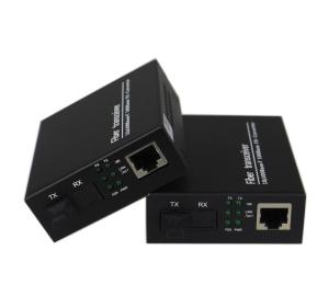 Quality Fiber optic 10 / 100M media converter Fast Ethernet optical transceiver 100Mbps SC 25KM wholesale