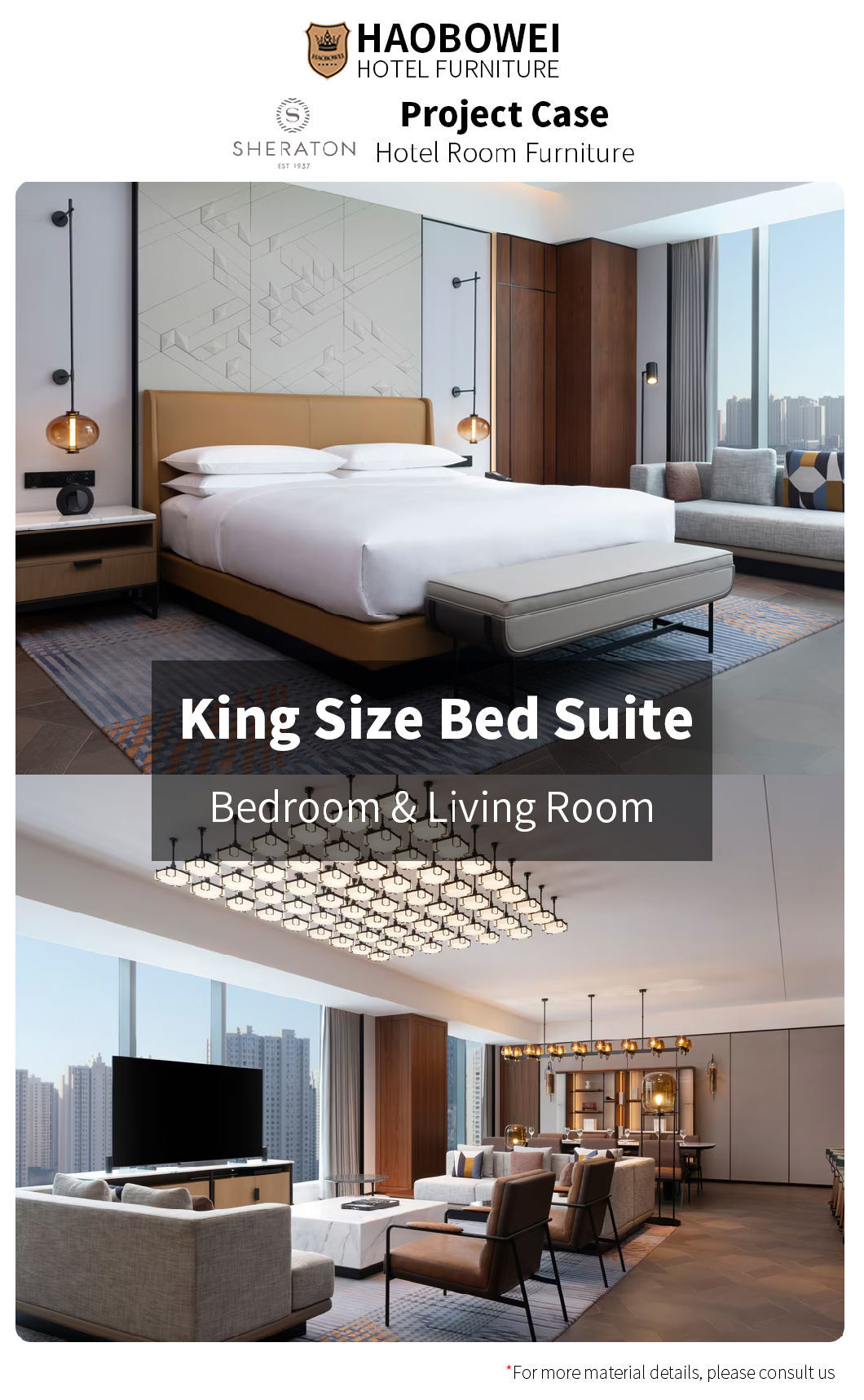 Wholesale Marriott 5 Star Resort Hotel Furniture Bed Headboard China Bedroom Set