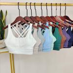 10 colors High Quality Nude V neck Girl Sports Bra Gym workout Fitness Clothing