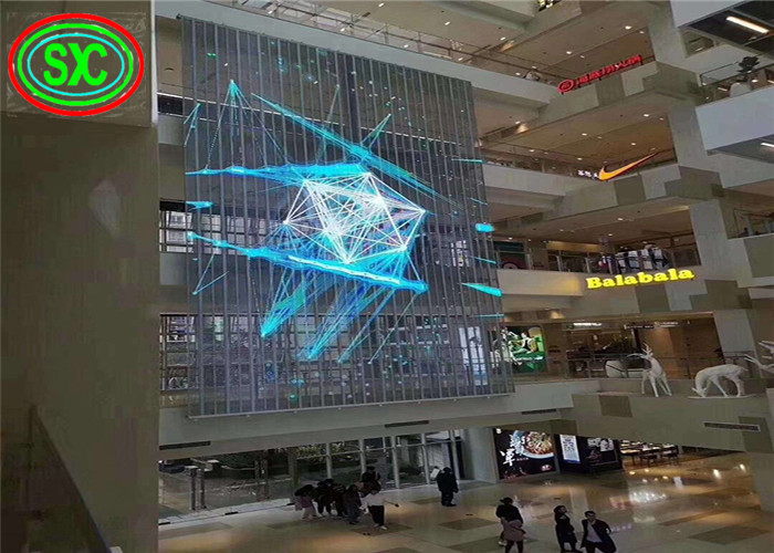 1500cd/sqm P3.91 Transparent Led Poster SMD1921 For Retail Store