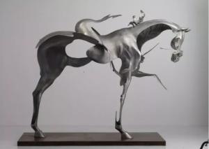 Quality Life Size Brushed 304/361L Stainless Steel Horse Decor Sculpture wholesale