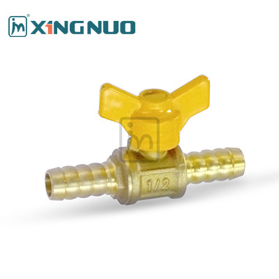 butterfly handle plating socket brass ball gas nickel Plated Finish Brass Ball Valve with Bi Directional Flow gas Valve