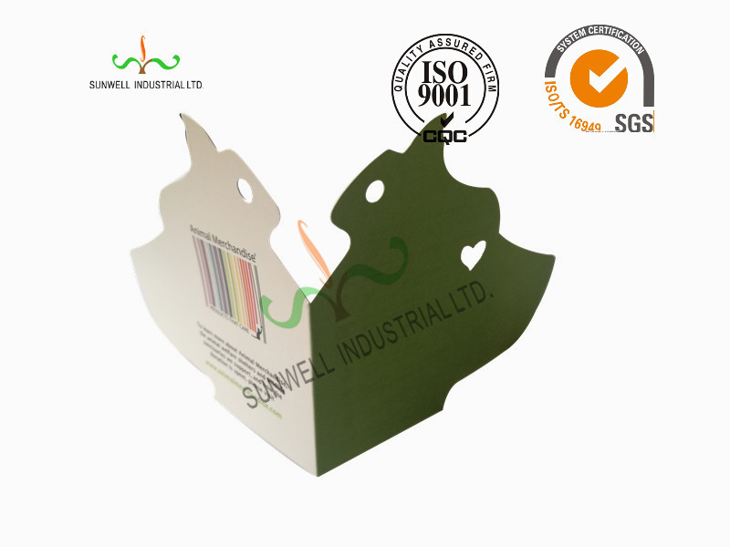 Laser / Straight Cut Design Clothing Hang Tags Foldable Eco Friendly